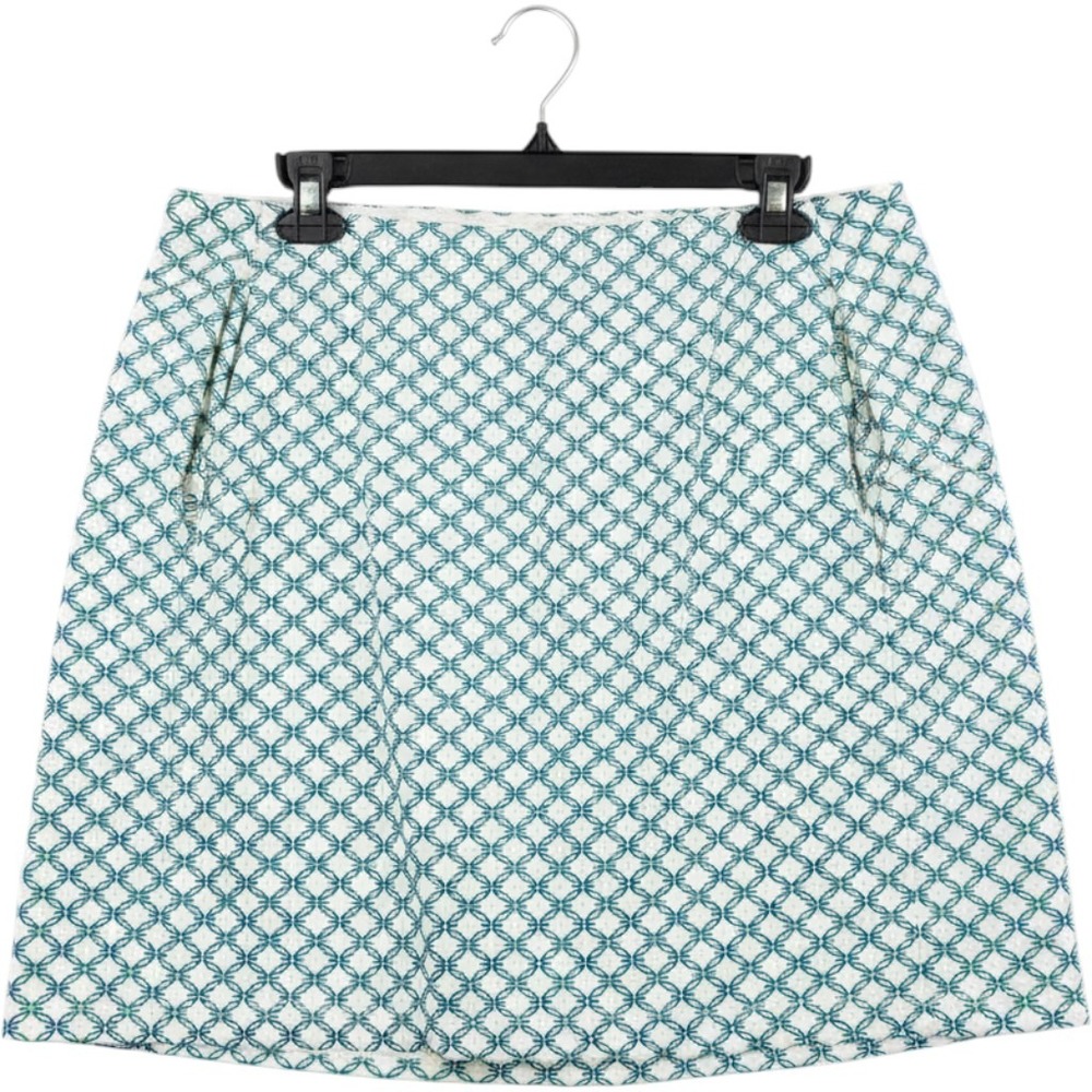 Tory Burch Sport Geometric Print Golf Tennis Skort XL Blue Green Active Skirt